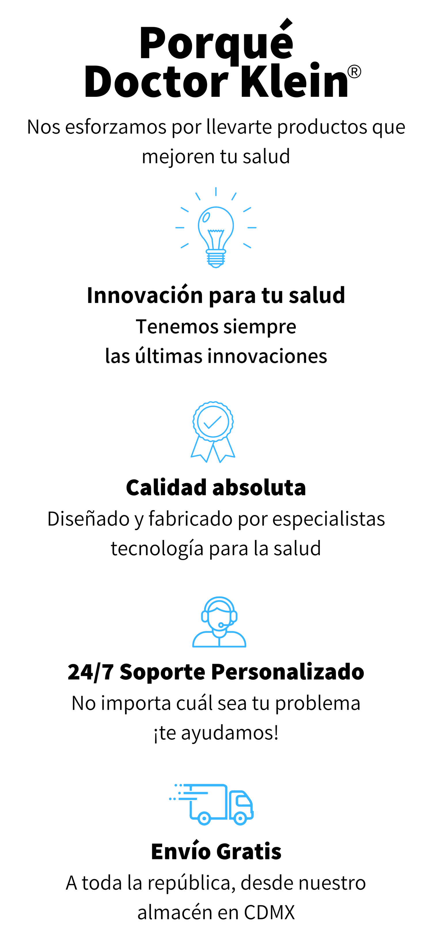 razones por las que Doctor Klein es la mejor opcion en aparatos para la salud
